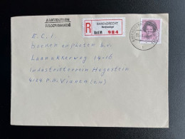 NETHERLANDS 1985 REGISTERED LETTER BARENDRECHT MARIJKESINGEL TO VIANEN 01-12-1985 NEDERLAND AANGETEKEND - Storia Postale