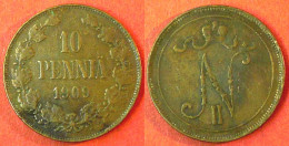 Finland - Finnland 10 Penniä 1908 Nikolaus II.1894-1917   (3849 - Finlandia