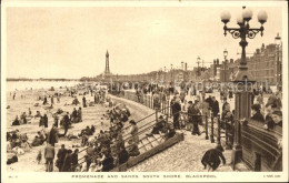 11732329 Blackpool Promenade And Sands Shouth Shore Beach Tucks Post Card Blackp - Sonstige & Ohne Zuordnung