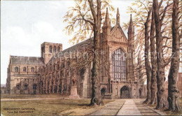 11732295 London Winchester Cathedral Monument Kuenstlerkarte - Andere & Zonder Classificatie