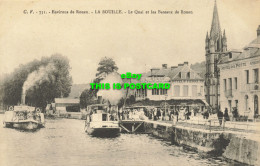 R611475 Environs De Rouen. La Bouille. Le Quai Et Les Bateaux De Rouen - Mundo