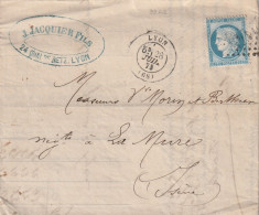 Lettre De Lyon à La Mure LAC - 1849-1876: Klassieke Periode