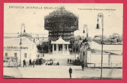C.P. Bruxelles = Exposition 1910 : Vues  D'  Ensemble.  Attractions  Et  Arbre  Géant - Bruxelles (Città)