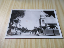 CPSM Kairouan (Tunisie).Vue De La Ville Européenne, L'église Et La Poste - Carte Animée. - Túnez