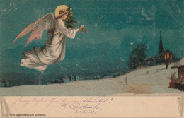 AK Fröhliche Weihnachten - Engel Kirche - Halt Gegen Das Licht - Neuss 1902 (69165) - Autres & Non Classés