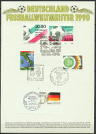 Mexico/Italy/Germany 1986/1990 Football Soccer World Cup Commemorative Print Germany World Champion - 1990 – Italy
