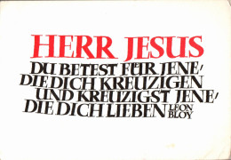 H2031 - Leon Bloy Spruchkarte - H.J. Willuhn Kreuzigung - Verlag Benno DDR - Otros & Sin Clasificación