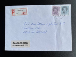 NETHERLANDS 1993 REGISTERED LETTER BERGEIJK TO UTRECHT 30-06-1993 NEDERLAND AANGETEKEND - Covers & Documents