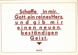 H2032 - Psalm Spruchkarte - Herz Geist - Matthias Fach - Verlag Postdam DDR - Autres & Non Classés