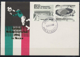 Mexico 1985 Football Soccer World Cup Set Of 2 On FDC - 1986 – México