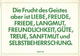 H2033 - Galater Spruchkarte - Herz Geist - Matthias Fach - Verlag Postdam DDR - Sonstige & Ohne Zuordnung