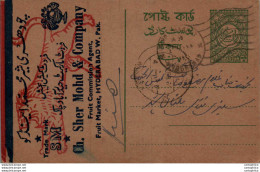 Pakistan Postal Stationery Sher Mohd Hyderabad - Pakistan