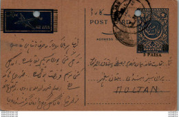 Pakistan Postal Stationery 1A To Multan - Pakistan