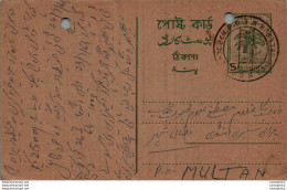 Pakistan Postal Stationery Tree 5 P To Multan - Pakistan