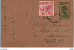 Pakistan Postal Stationery Tree 5 P To Multan - Pakistan