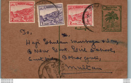 Pakistan Postal Stationery Tree 5 P To Multan - Pakistan