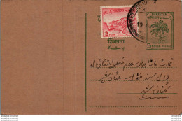 Pakistan Postal Stationery 5p Tree - Pakistan