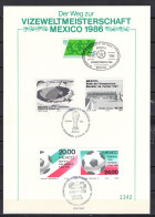 Mexico/ Germany 1986 Football Soccer World Cup Commemorative Print - 1986 – Messico