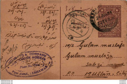 Pakistan Postal Stationery 9p Multan Cds Peshawar - Pakistan