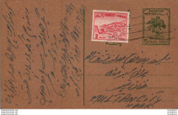 Pakistan Postal Stationery 5p Tree To Multan - Pakistan