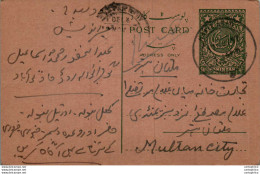 Pakistan Postal Stationery 9p To Multan - Pakistán