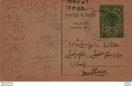 Pakistan Postal Stationery 9p To Multan - Pakistán