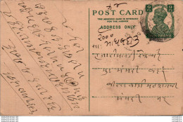 India Postal Stationery George VI 9p - Postkaarten