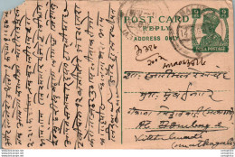 India Postal Stationery George VI 9p - Postkaarten