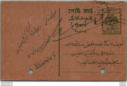 Pakistan Postal Stationery 5p Tree Bannu Cds - Pakistan