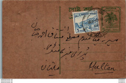 Pakistan Postal Stationery 5p Tree To Multan Haji Khushi Mohammad Karachi - Pakistan