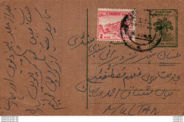 Pakistan Postal Stationery 5p Tree To Multan - Pakistan