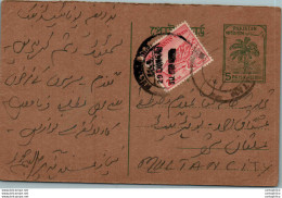 Pakistan Postal Stationery 5p Tree To Multan - Pakistan