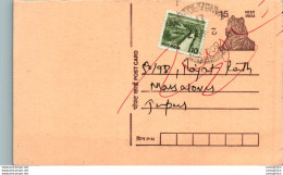 India Postal Stationery Tiger 15 To Jaipur - Postcards