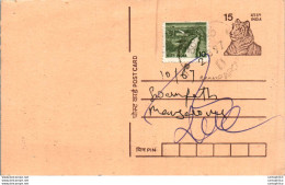 India Postal Stationery Tiger 15 - Postcards