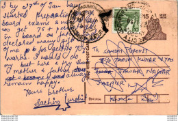 India Postal Stationery Tiger 15 Jodhpur Cds - Postcards