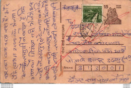 India Postal Stationery Tiger 15 - Postcards