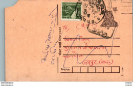 India Postal Stationery Tiger 15 Jaipur Cds - Postcards