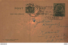 India Postal Stationery George V 9p - Postcards