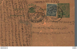 India Postal Stationery George V 1/2 A - Postcards