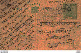 India Postal Stationery George V 1/2 A Kalbadevi Bombay Cds Taloda Cds - Cartes Postales