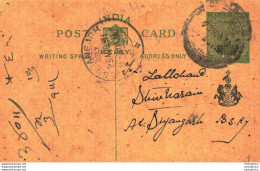 India Postal Patiala Stationery George V 1/2 A Sujangarh Cds - Patiala