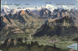 11729073 Engelberg OW Mit Stansstaad Stanserhorn Und Alpenpanorama Engelberg - Sonstige & Ohne Zuordnung