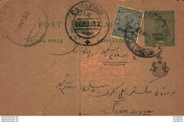 India Postal Patiala Stationery George V 1/2 A - Patiala