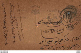 India Postal Patiala Stationery George V 1/2 A Malakhera Alwar Cds Sunam - Patiala