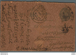 India Postal Patiala Stationery George V 1/2 A Lachhmangarh Cds - Patiala