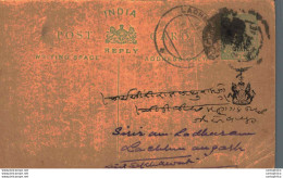 India Postal Patiala Stationery George V 1/2 A Lachhmangarh Cds - Patiala