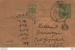 India Postal Stationery Patiala State 1/2A Sujangarh Cds Barnala Cds - Patiala