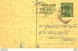 India Postal Stationery Ashoka 10p - Cartoline Postali