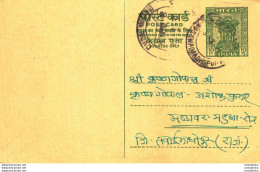 India Postal Stationery Ashoka 10p - Cartes Postales