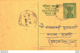 India Postal Stationery Ashoka 10p - Postkaarten